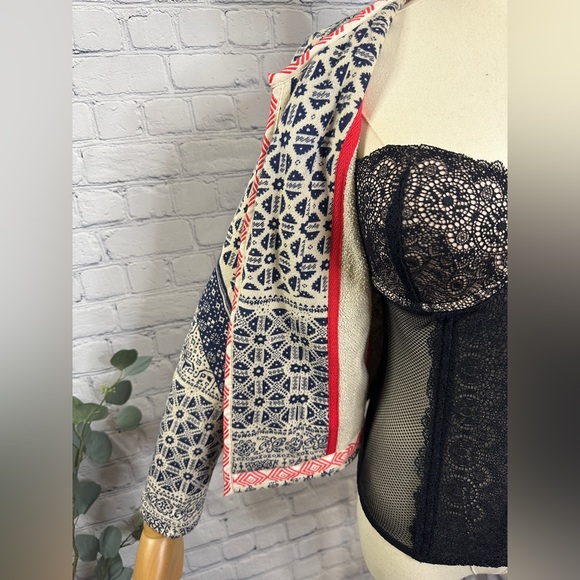 Lucky Brand Lotus Bandana Aztec Knit Cardigan - Picture 3 of 7